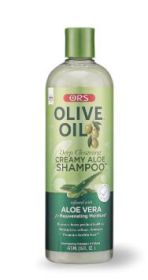 ORS Olive Oil Deep Cleansing Creamy Aloe Shampoo for All Hair Types, Moisturizing, 16 oz