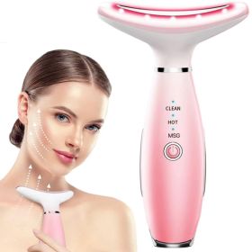 Facial And Neck Massager, Pink Neck Beauty Device (Color: Pink)