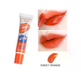Magic 6 Colors Peel Liquid Lipstick Waterproof Lasting No Fading Lip Ink Tear Lip Gloss Tattoo Dyed Lip Glaze Lips Cosmetics (Color: 05 Sweet Orange)