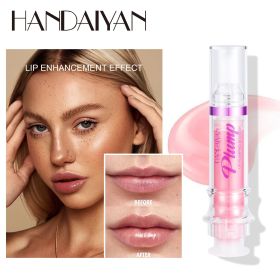 PLUMP POUT Lip Plumping Booster Gloss High Shine for Plumper Looking Lips Extreme Shine Crystal Volume Lip Oil Cosmetics Makeups (Color: 002)